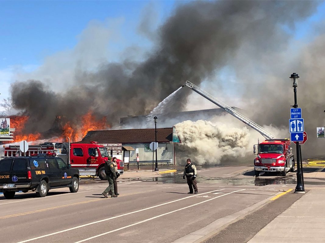 Fire in Downtown Grand Marais destroys White Pine North.